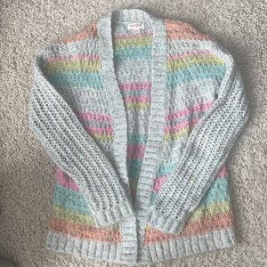 Girls soft and fuzzy cardigan